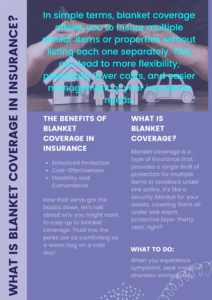 In simple terms, blanket coverage allows you to insure multiple similar items or properties without listing each one separately. This can lead to more flexibility, potentially lower costs, and easier management of your insurance needs.